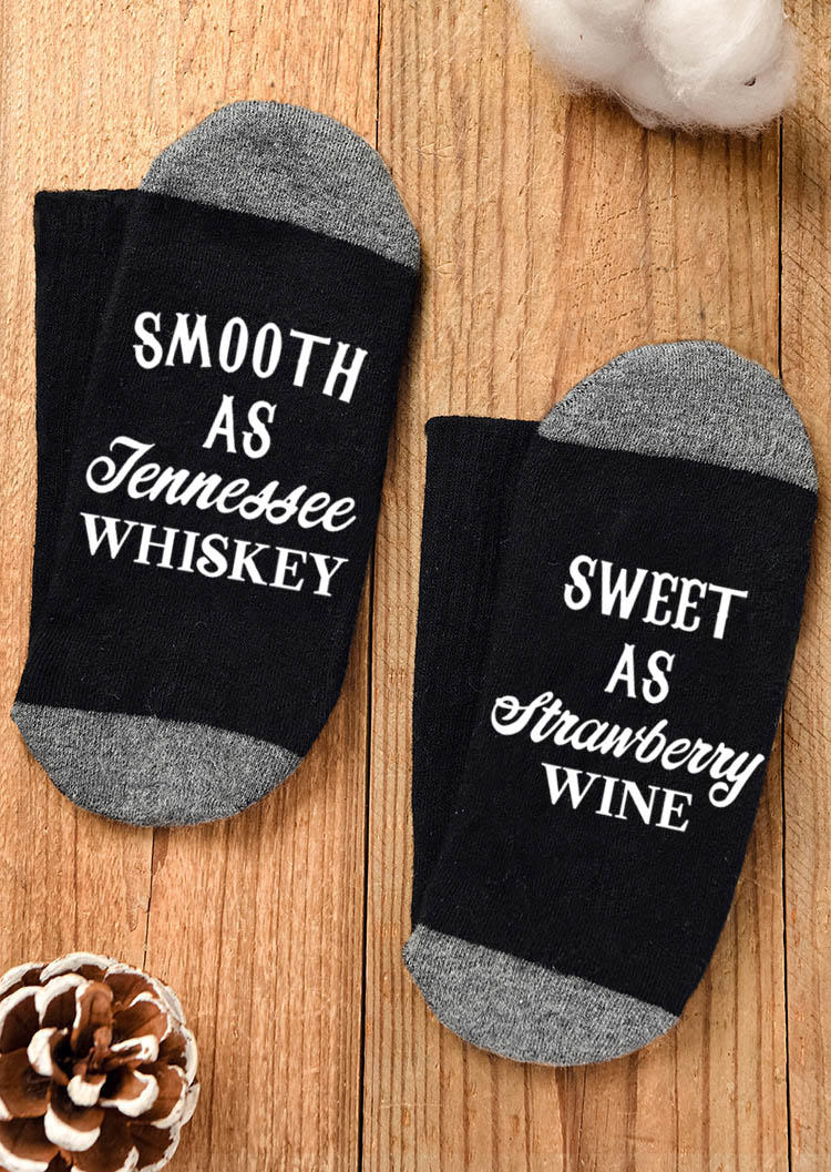 

Crew Socks Smooth As Tennessee Whiskey Crew Socks in Black. Size