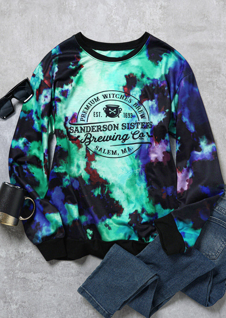 

Sweatshirts Halloween Witches Tie Dye Pullover Sweatshirt in Multicolor. Size