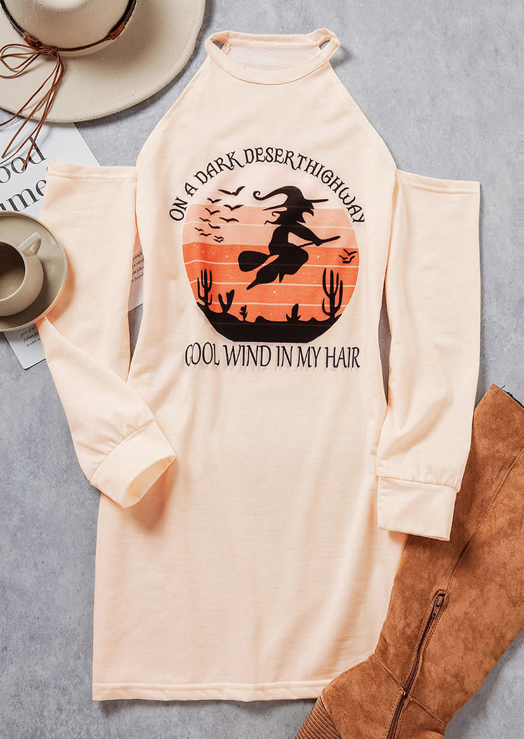 

Mini Dresses Halloween On A Dark Desert Highway Witch Mini Dress - Beige in Apricot. Size: L,M