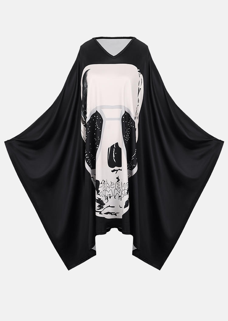 

Mini Dresses Halloween Skull Cape Mini Dress in Black. Size: L,M,,XL