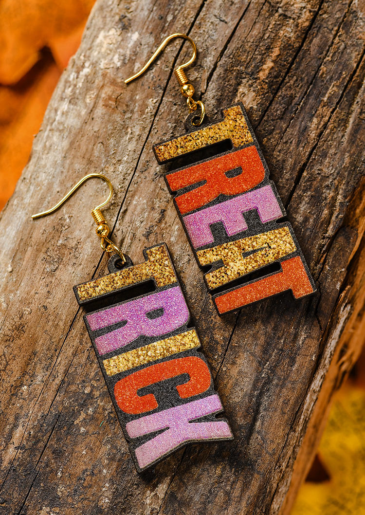 

Earrings Trick Treat Glitter Hook Earrings in Multicolor. Size