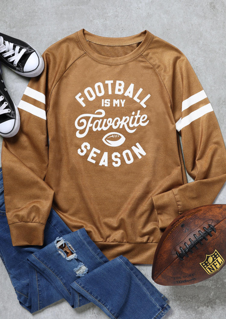Football Is My Favorite Season Sweatshirt - Brown