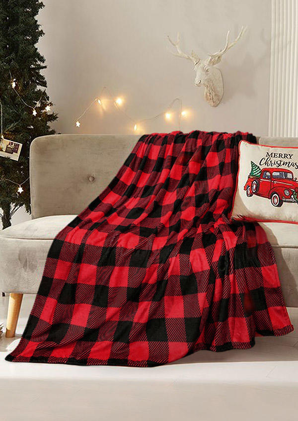 Blanket Buffalo Plaid Flannel Blanket in Multicolor. Size: One Size