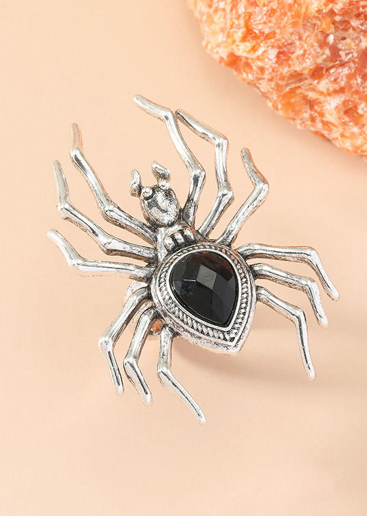 

Rings Halloween Spider Alloy Ring in Silver. Size