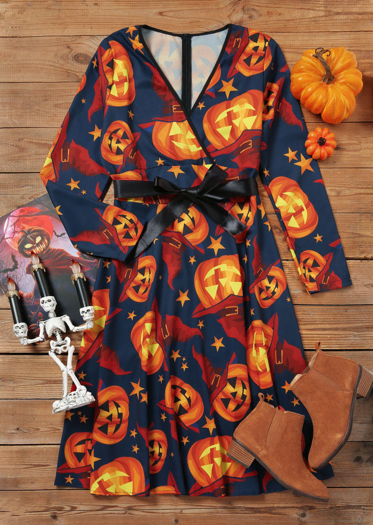 

Mini Dresses Halloween Pumpkin Face Star Mini Dress in Orange. Size: L,,XL