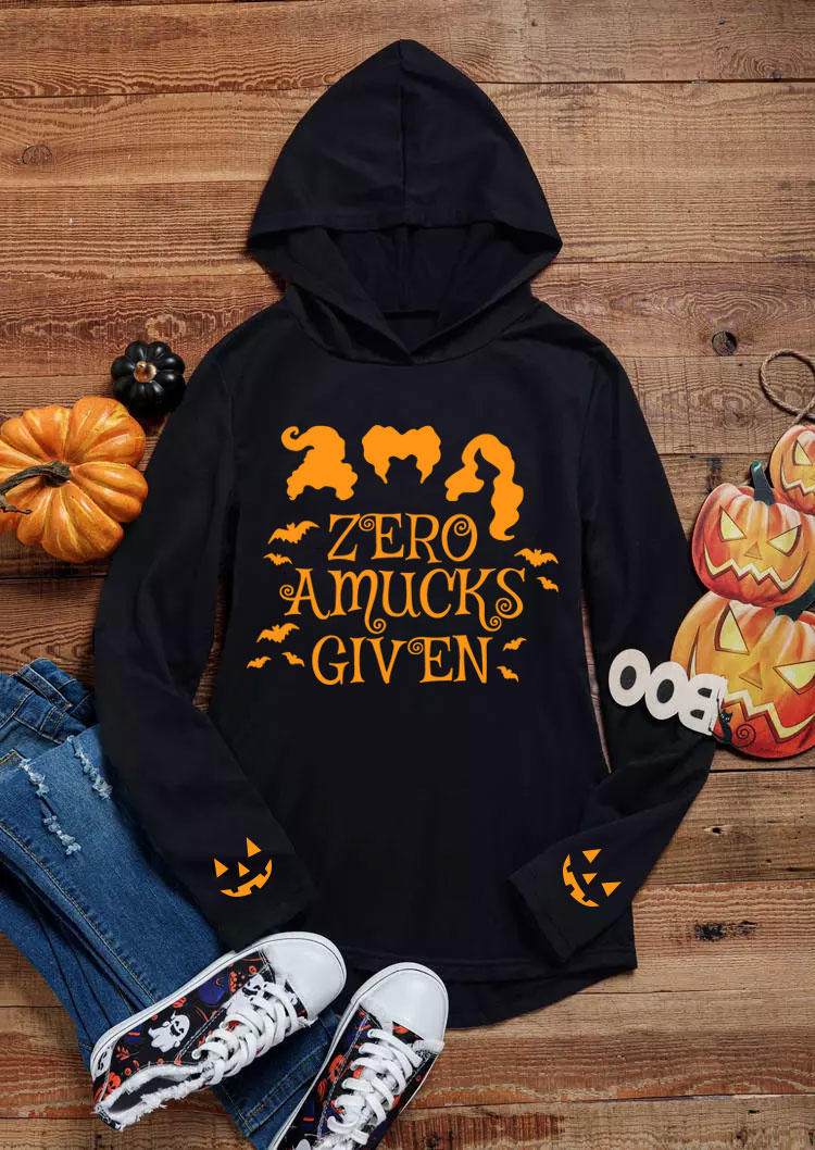 

Hoodies Halloween Zero Amucks Given Pumpkin Face Hoodie in Black. Size