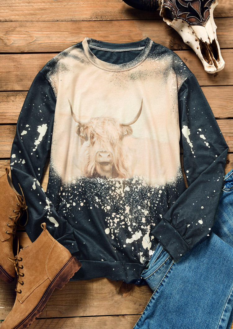 

Sweatshirts Highland Cattle Bleached Pullover Sweatshirt - Dark Grey in Gray. Size