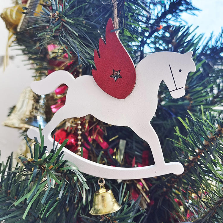 Christmas Horse Hollow Out Hanging Sign Ornament