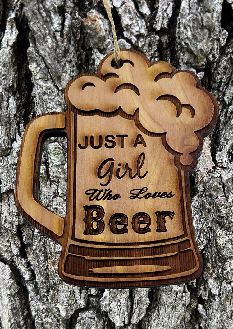 

Christmas Decoration Just A Girl Who Loves Beer Christmas Tree Hanging Ornament in Multicolor. Size