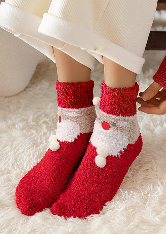 

Crew Socks Christmas Warmers Casual Crew Socks in Red. Size