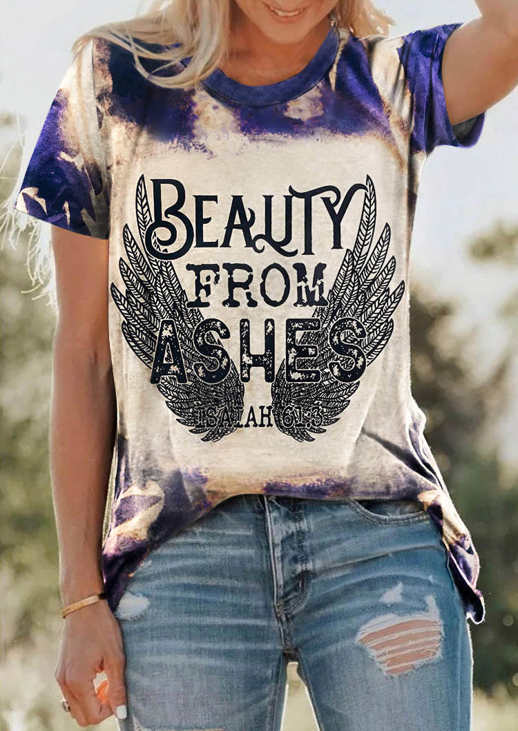 

T-shirts Tees Beauty From Ashes Bleached T-Shirt Tee in Blue. Size