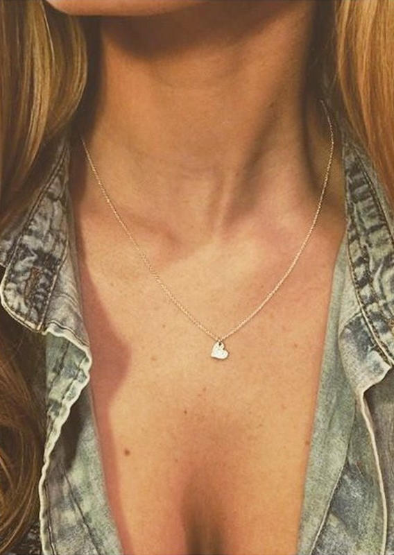 

Necklaces I Love You Heart Pendant Necklace in Gold. Size
