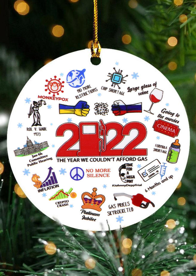 

2022 The Year We Couldn't Afford Gas Ornament in Multicolor. Size