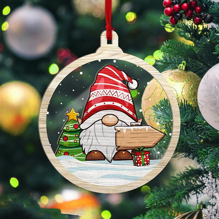 

Christmas Decoration Merry Christmas 2022 Santa Claus Snowflake Ornament in White. Size