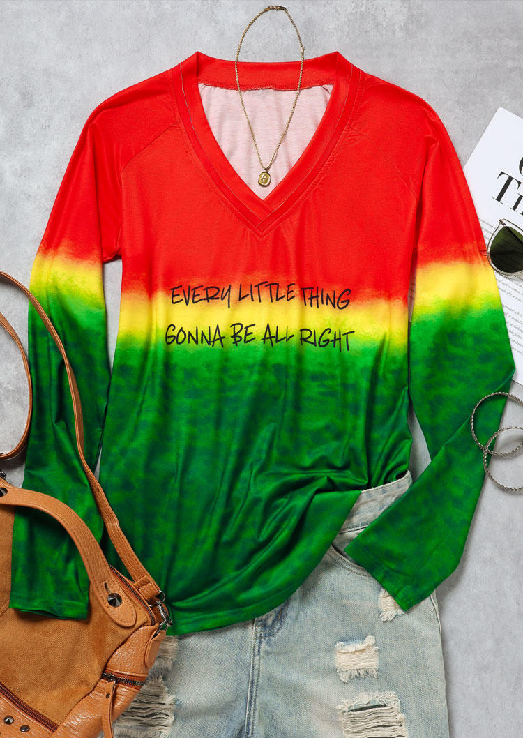 

Blouses Every Little Thing Gonna Be ALL Right Color Block Blouse in Multicolor. Size