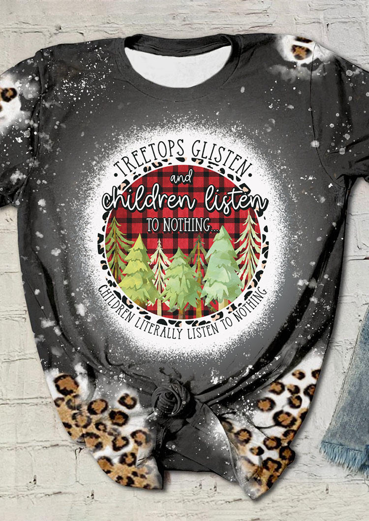 

T-shirts Tees Christmas Treetops Glisten Children Listen to Nothing Tree T-Shirt Tee - Dark Grey in Gray. Size: M