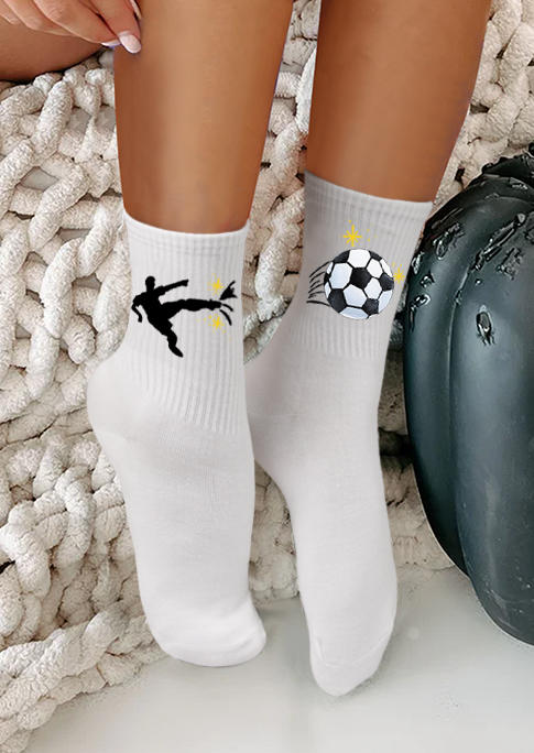 

Crew Socks Soccer Casual Crew Socks in White. Size