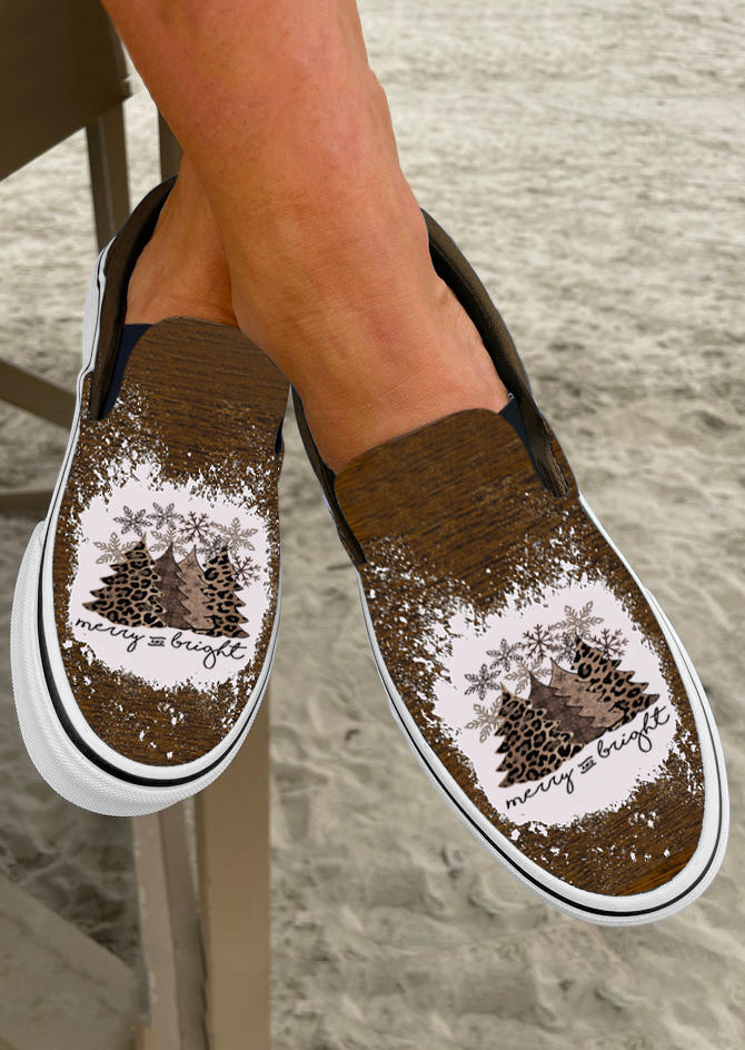 

Sneakers Christmas Leopard Tree Snowflake Merry And Bright Sneakers - Dark Brown in Brown. Size: ,38,39,40,41