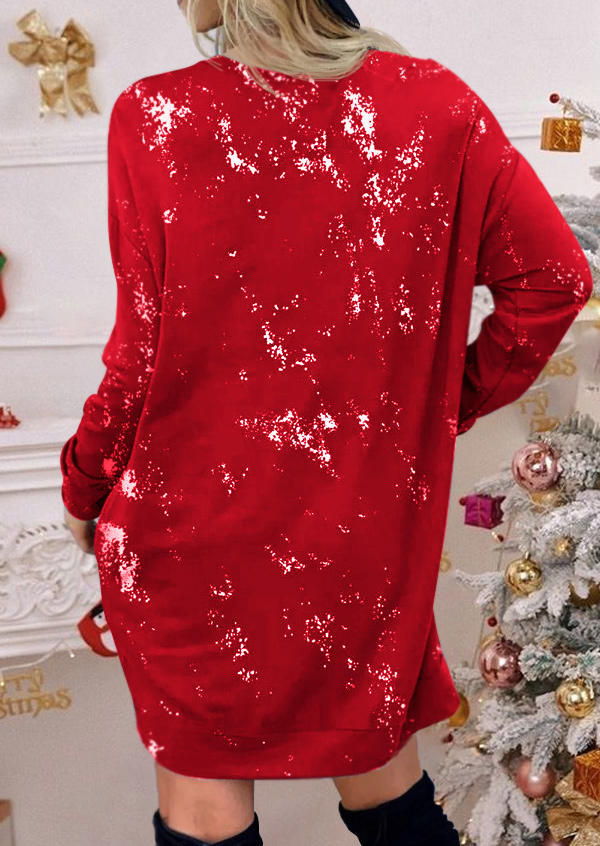 Mini Dresses Christmas Baby It's Cold Outside Plaid Snowman Pocket Mini Dress in Red. Size: M,XL