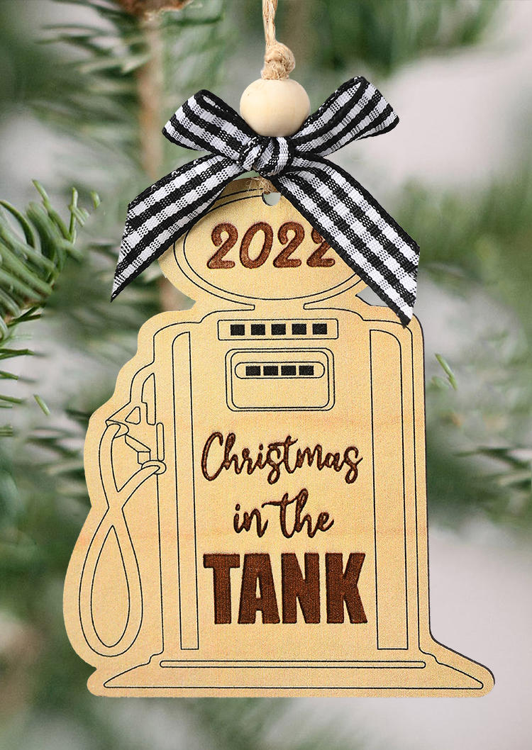 

Christmas Decoration 2022 Christmas In The Tank Plaid Hanging Ornament in Multicolor. Size