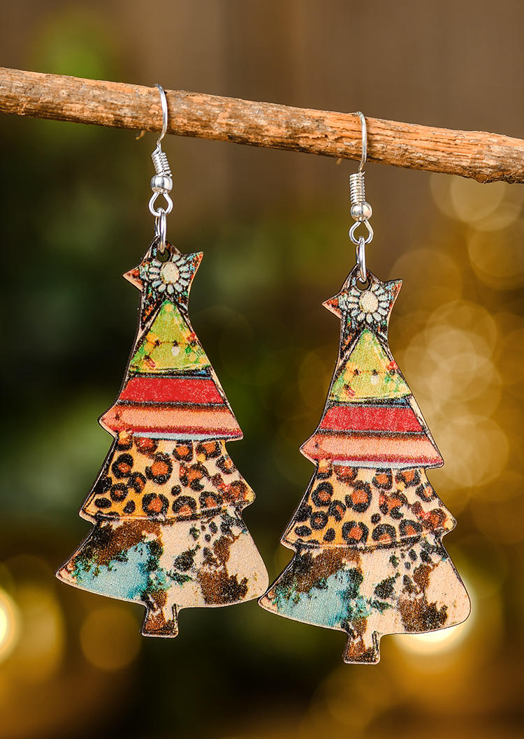

Earrings Christmas Tree Leopard Earrings in Multicolor. Size