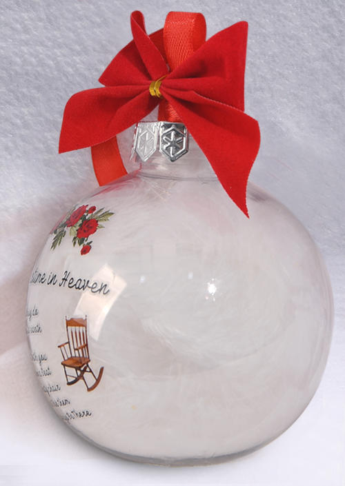 

Christmas Decoration Christmastime In Heaven Feather Hanging Ornament Ball in Multicolor. Size