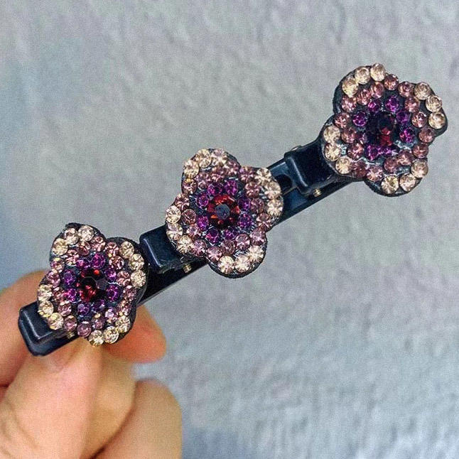Sparkling Crystal Stone Braided Hairpin