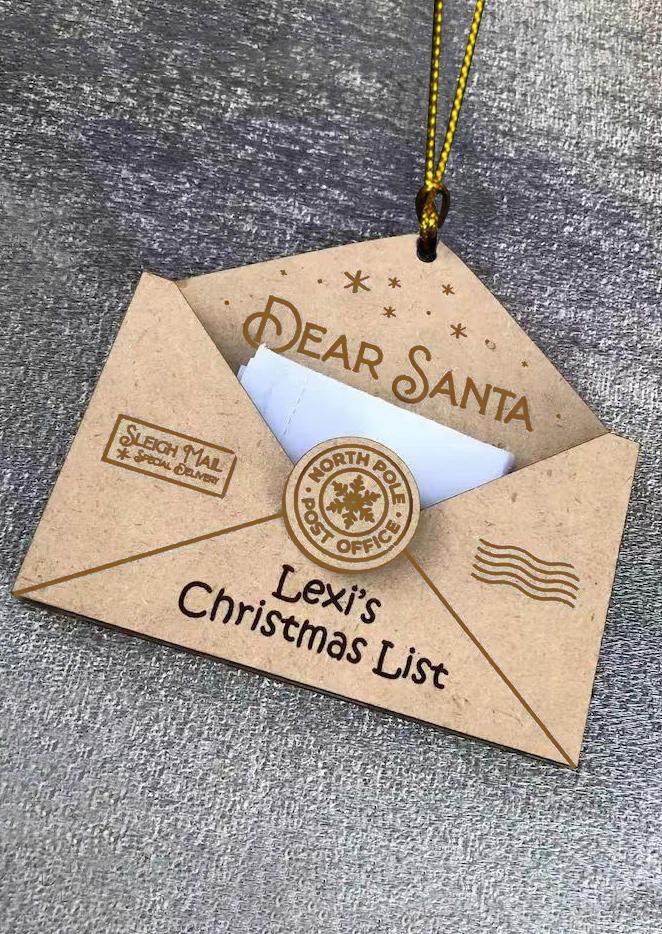 

Christmas Decoration Christmas Dear Santa Hanging Ornament in Multicolor. Size