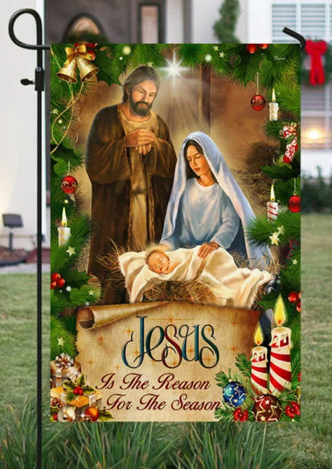 

Garden Flag Jesus Is The Reason For The Season Garden Flag in Multicolor. Size