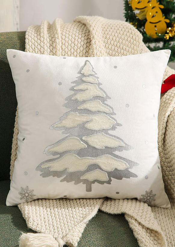 

Pillowcase Christmas Tree Dot Pillowcase without Pillow in Silver. Size