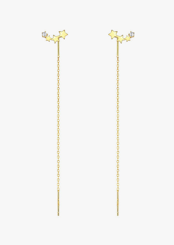 Earrings Star Tassel Aolly Casual Earrings in Gold,Silver. Size: One Size