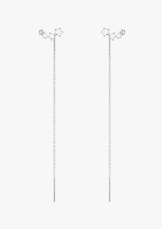 

Earrings Star Tassel Aolly Casual Earrings in Silver. Size