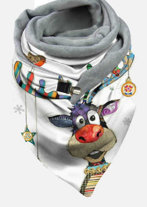 

Scarves Christmas Reindeer Warm Triangle Scarf in Multicolor. Size