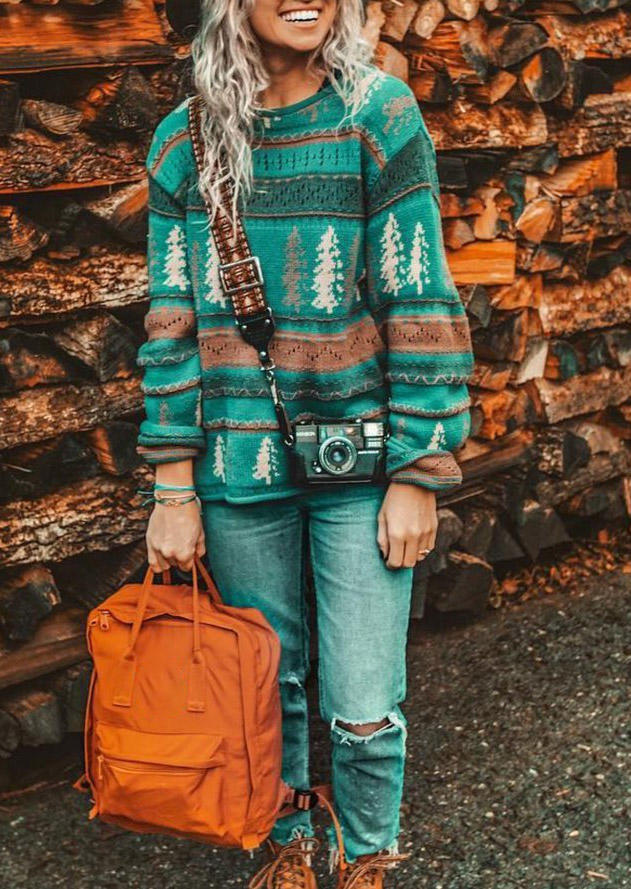 

Sweaters Christmas Tree Knitted Sweater in Multicolor. Size: L,M,,XL