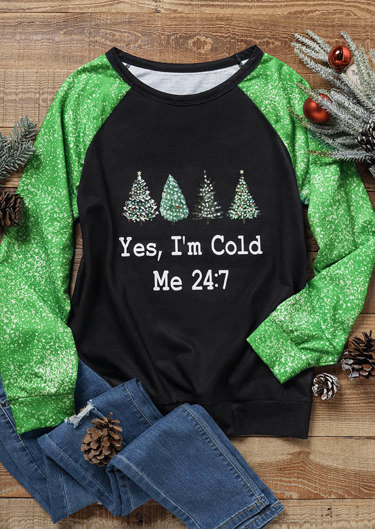 

Sweatshirts Christmas Tree Yes I' Cold Sweatshirt in Black. Size: L