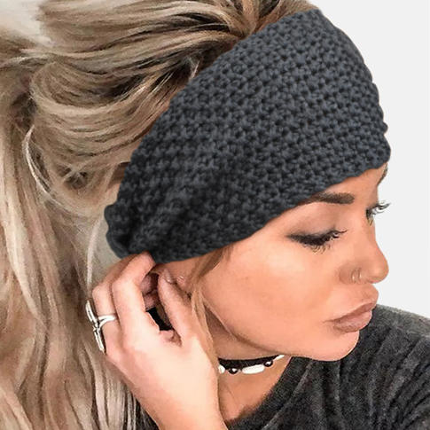 Bowknot Knitted Sports Wide Headband