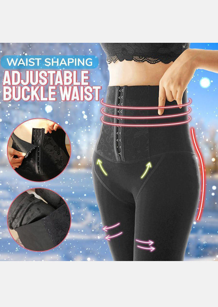 

Leggings Lace Warm Fleece Lined High Waist Control Leggings in Black. Size