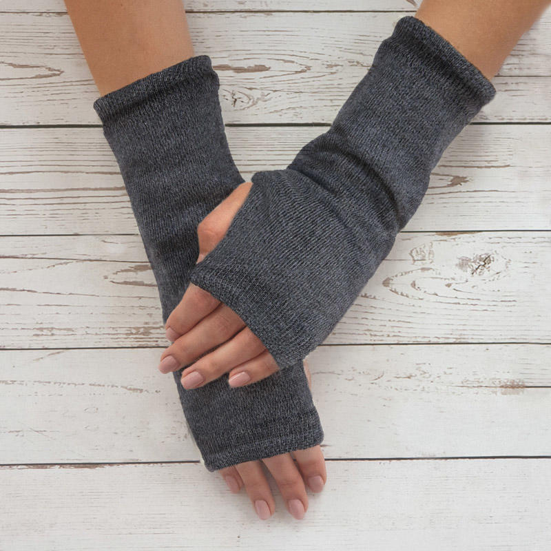 Winter Soft Warm Thumbhole Fingerless Gloves