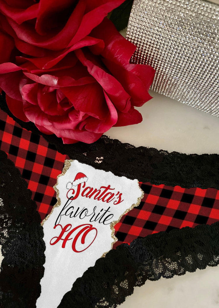 

Panties Christmas Santa' Favorite HO Plaid Panties in Multicolor. Size: ,XL