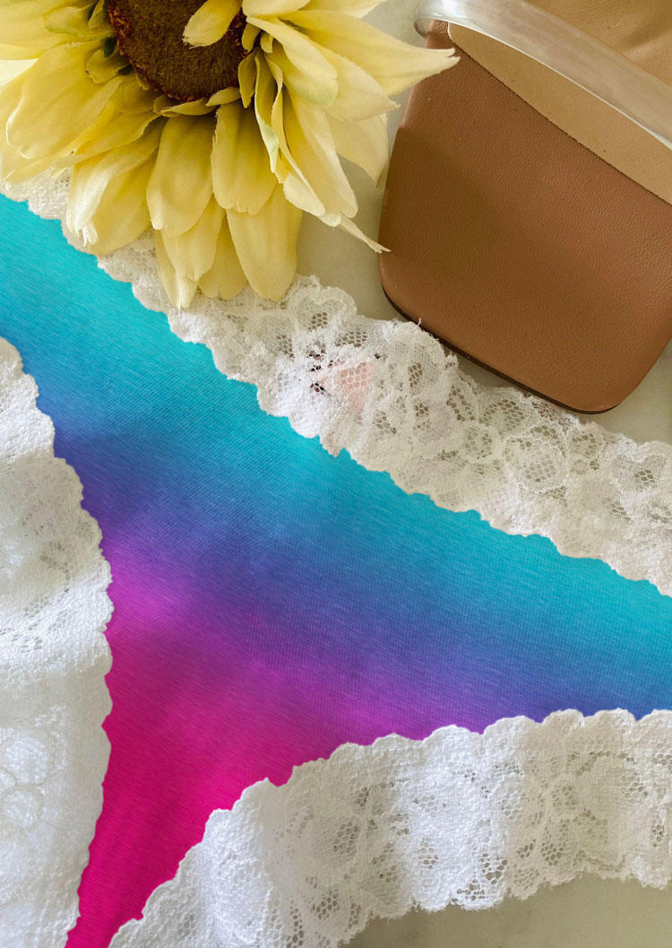 

Panties Gradient Lace Splicing Panties in Multicolor. Size: L,M,,XL
