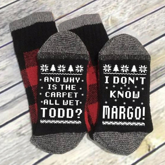 

Crew Socks Christmas I Don't Know Margo Snowflake Crew Socks in Black. Size