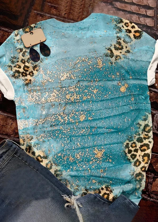 

T-shirts Tees Snowman I'm So Freaking Cold Leopard T-Shirt Tee in Blue. Size