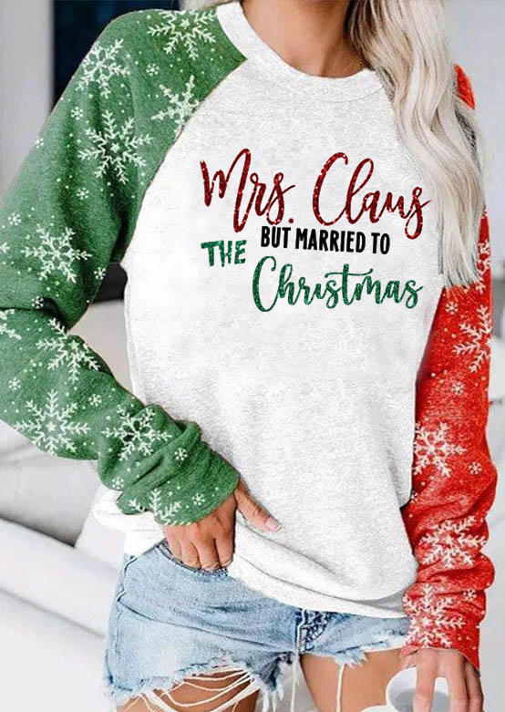 

Sweatshirts Mrs. Claus But Married To The Christmas Sweatshirt in Green. Size: L,M,,XL