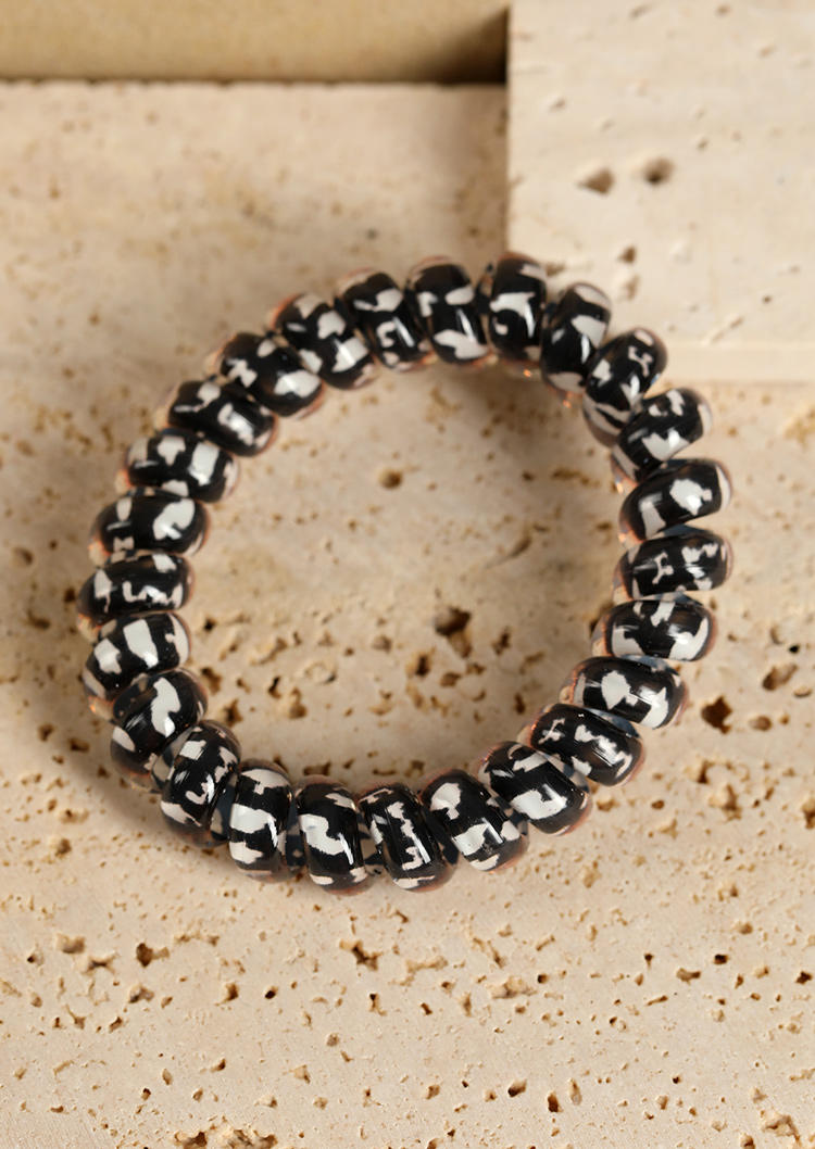 

10Pcs Leopard Teleties Band Set in Silver. Size