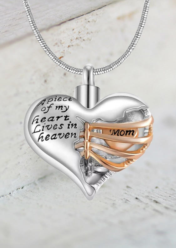 

Necklaces A Piece Of my Heart Lives In Heaven Dad Necklace in Silver. Size