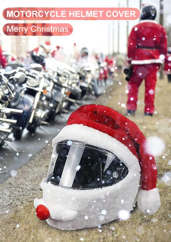

Hats Christmas Motorcycle Helmet Hat in Red. Size