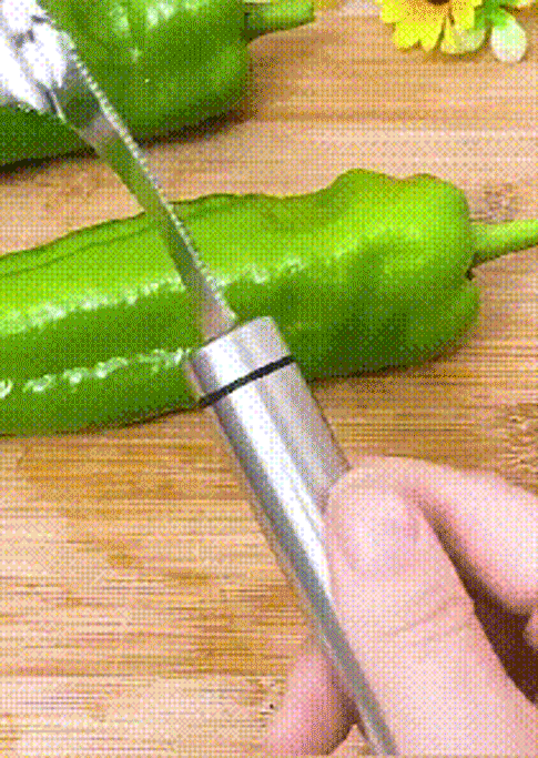Tools Multi-Purpose Stainless Steel Peppers Seed Remover Tool in Silver. Size: One Size