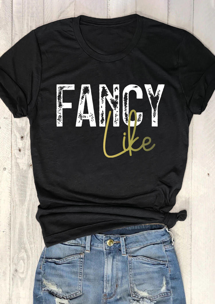 Fancy Like Country Music T-Shirt Tee - Black