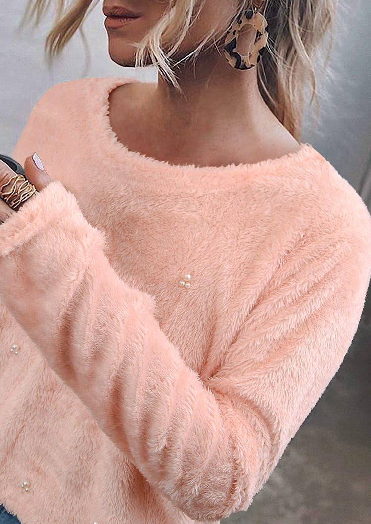 

Sweaters Pearl Long Sleeve O-Neck Sweater in Pink. Size