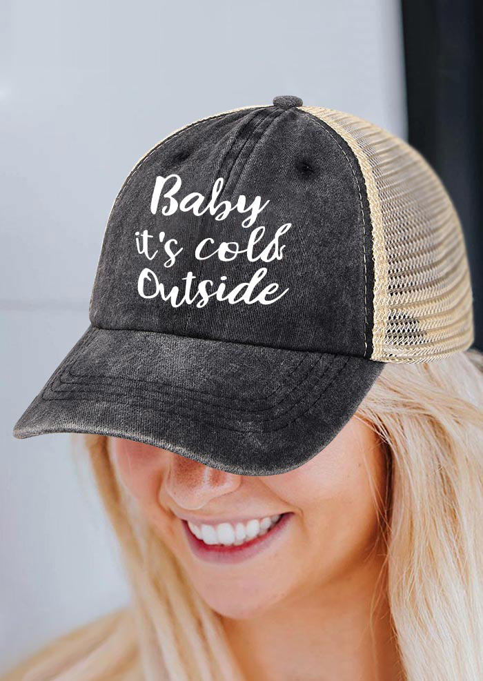 

Hats Baby It's Cold Outside Baseball Cap in Black. Size